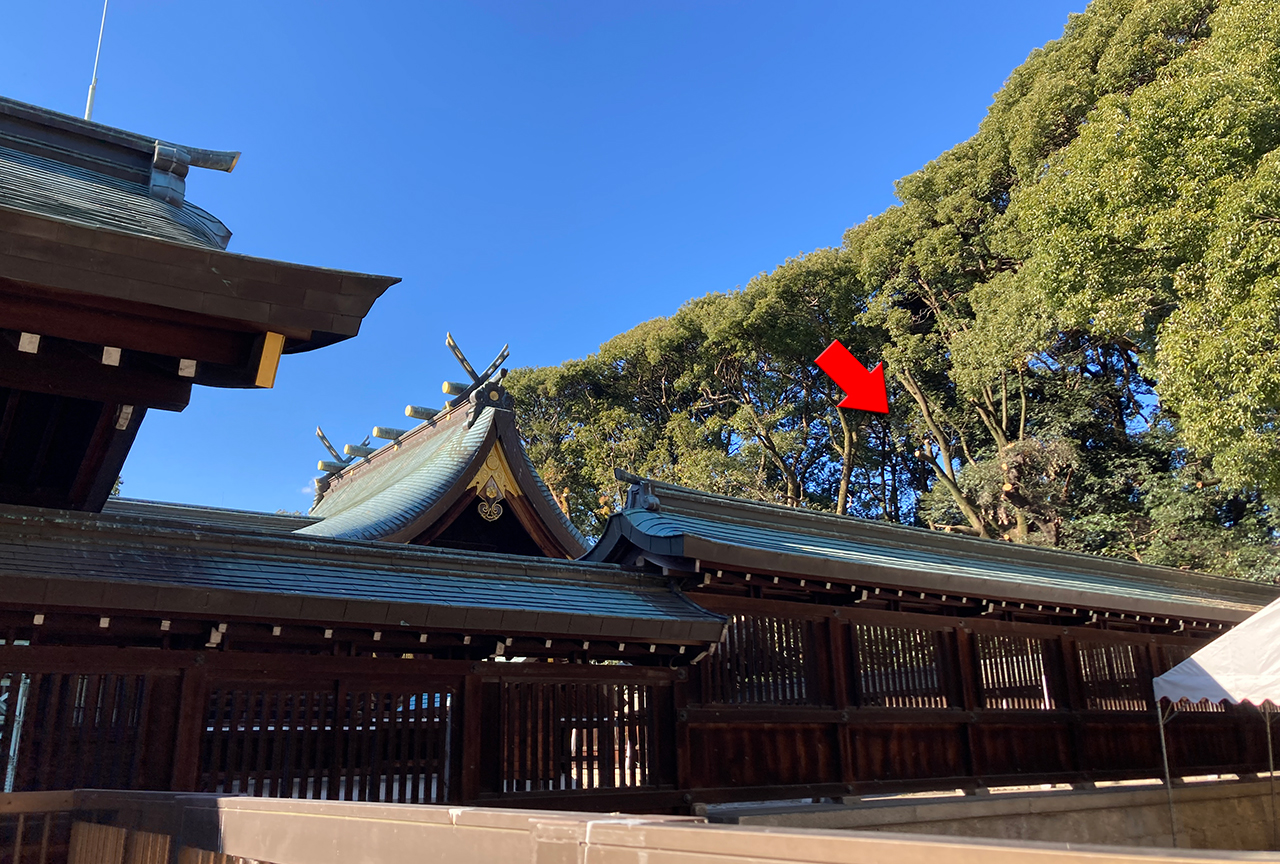 真清田神社 摂社 三明神社の鎮座場所