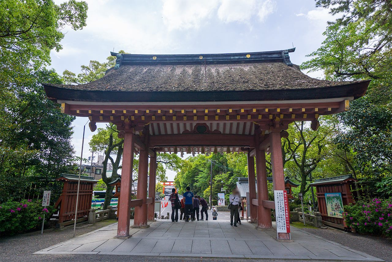 津島神社 南門 裏側