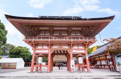 津島神社 見上げた楼門