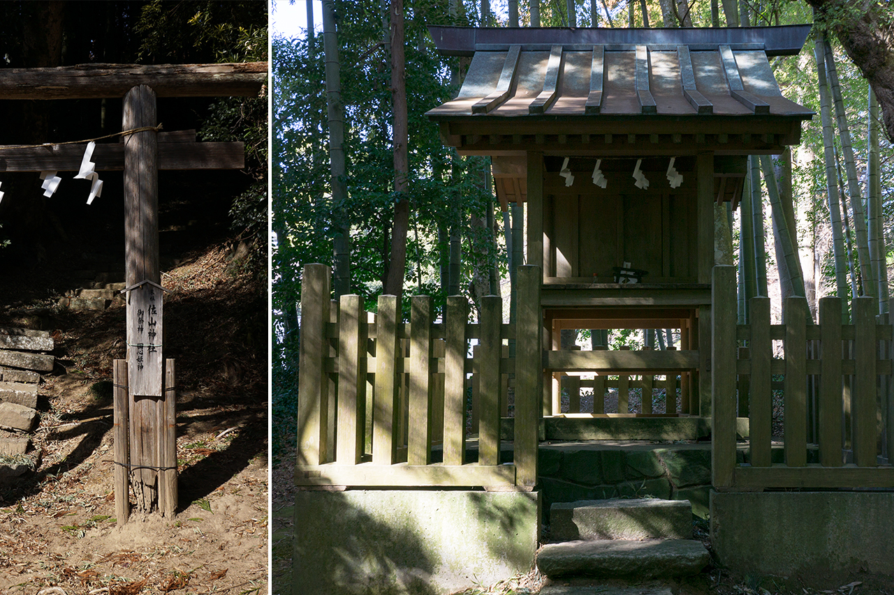 佐山神社の入口と社殿