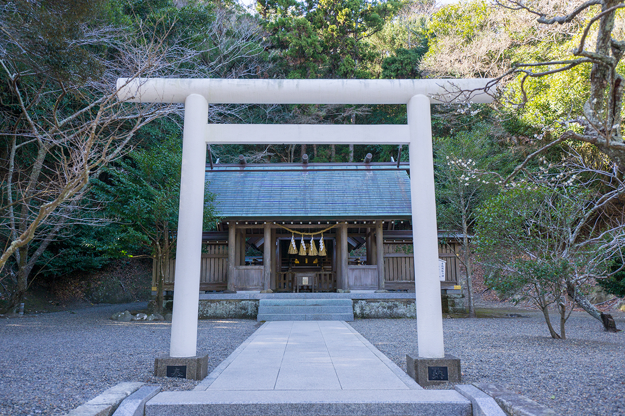 鳥居と下の宮社殿