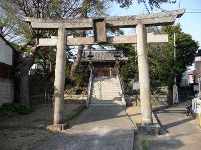 葛飾神社 鳥居と拝殿