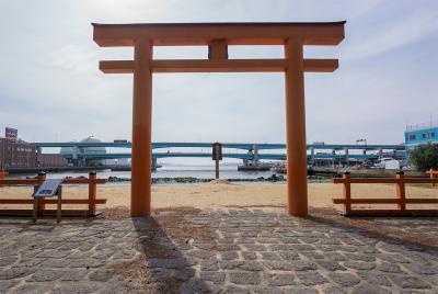 筥崎宮 お潮井取りを行う浜の鳥居