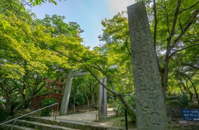 竈門神社 竈門神社 社号標と鳥居