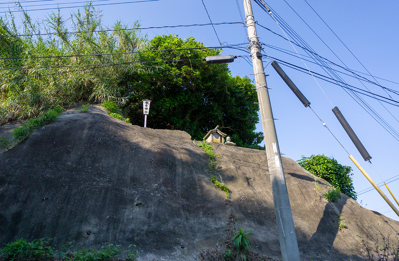 高台に鎮座している牽牛神社