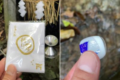 宗像大社 中津宮 天の川でお清めする祈り星