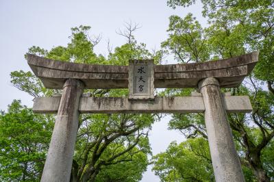 水天宮 鳥居と扁額