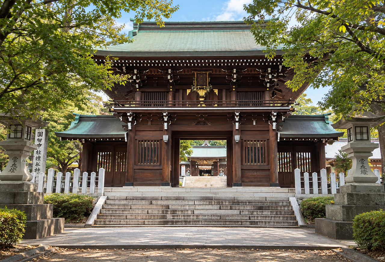 速谷神社 楼門 正面
