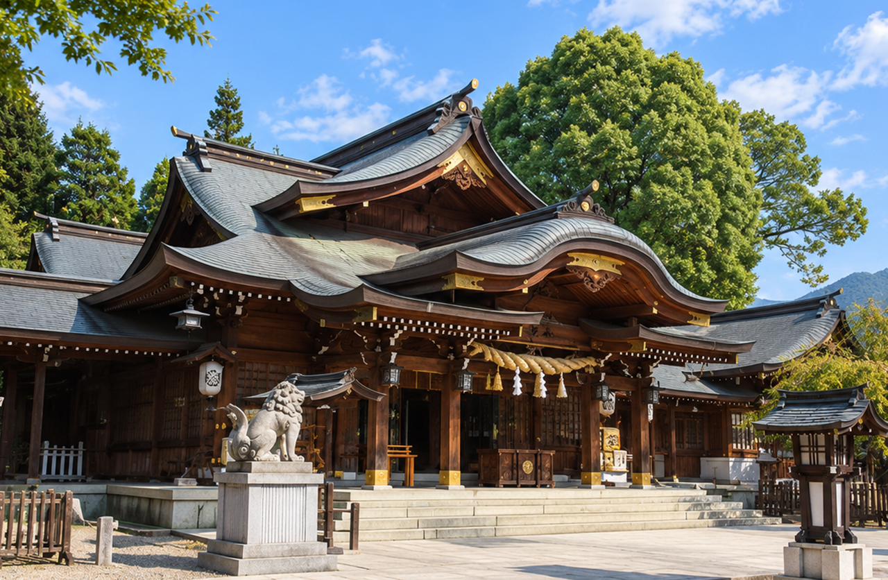 速谷神社 拝殿 斜め