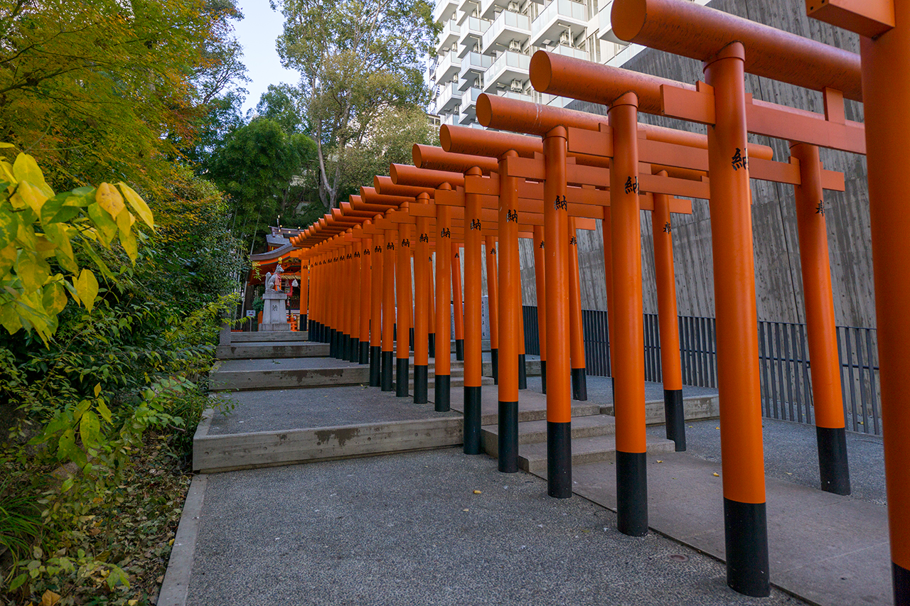 生田神社 稲荷神社 千本鳥居 斜め