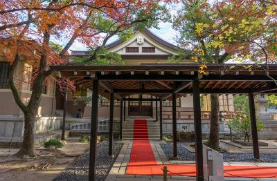 湊川神社 紅葉の社殿
