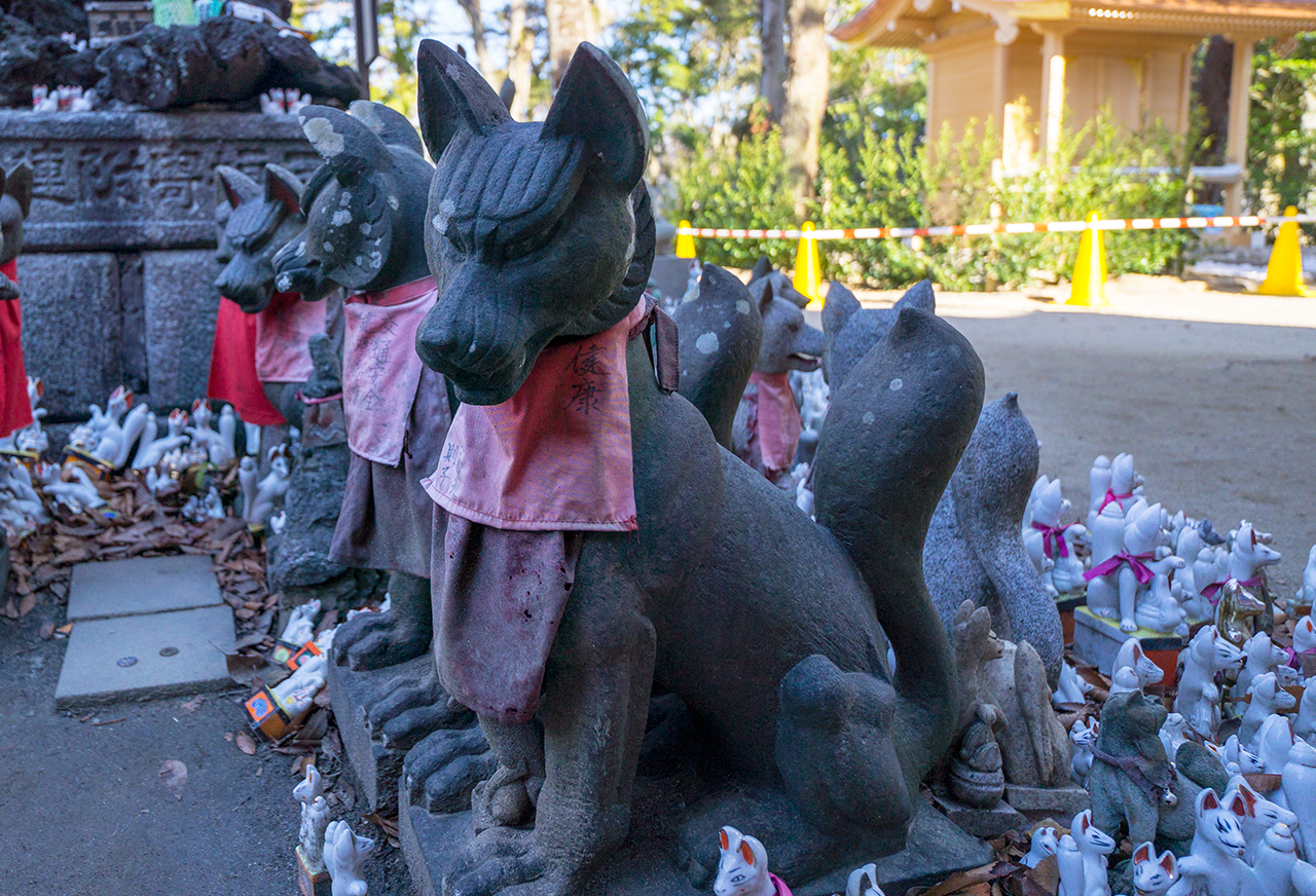 狐塚の神狐像