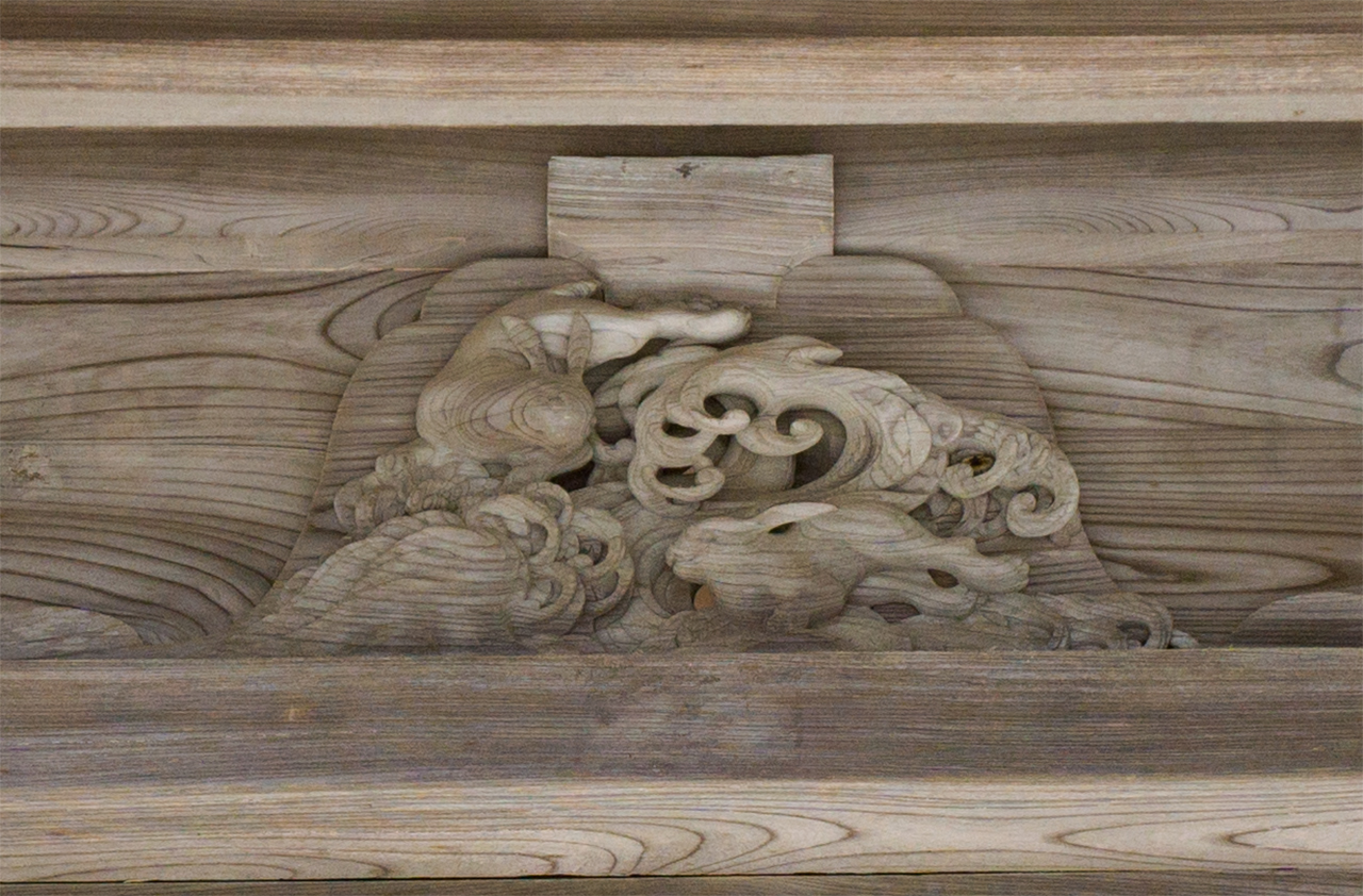 大洗磯前神社 随神門 兎の彫刻