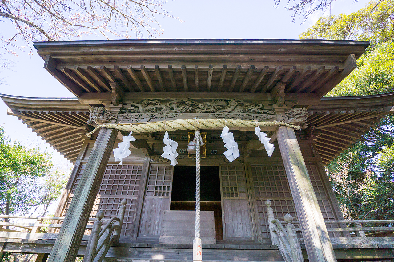 大洗磯前神社 與利幾神社 拝殿の彫刻