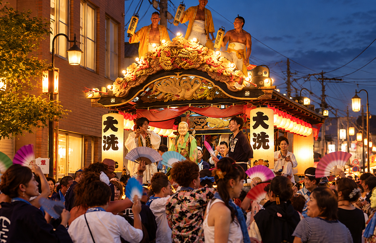 大洗磯前神社 八朔祭の様子