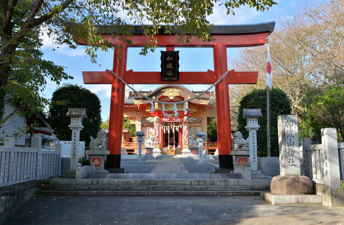 真壁拝殿と鳥居