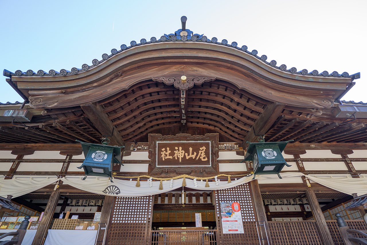 見上げた拝殿