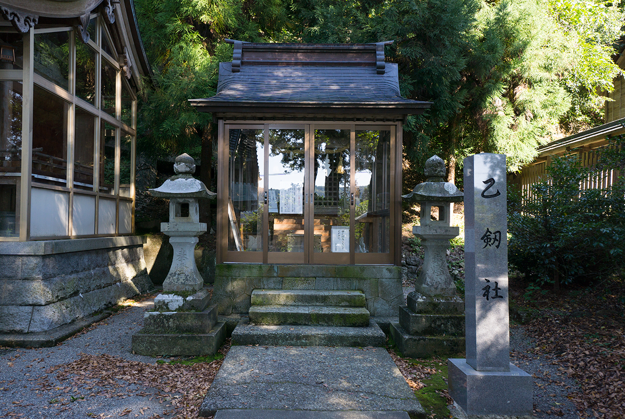 パワースポットの乙剱社 社殿