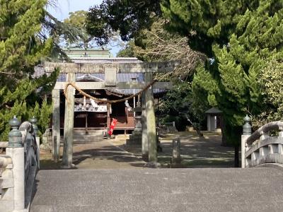 鰐河神社 鳥居と拝殿