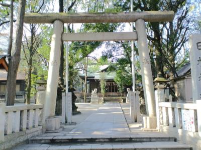 お三の宮日枝神社 鳥居と拝殿