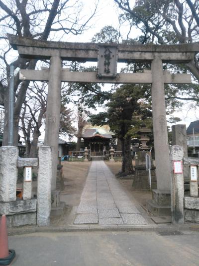 八幡橋八幡神社 鳥居と拝殿