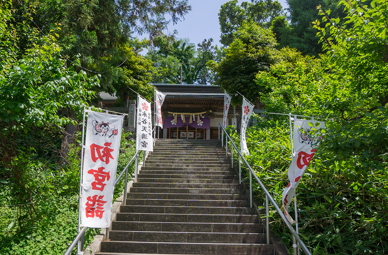 石段上の社殿