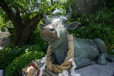 永谷天満宮 神牛像の牛像の顔
