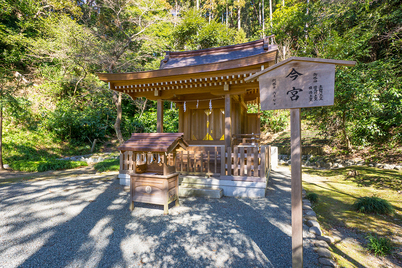 案内版と今宮社 社殿