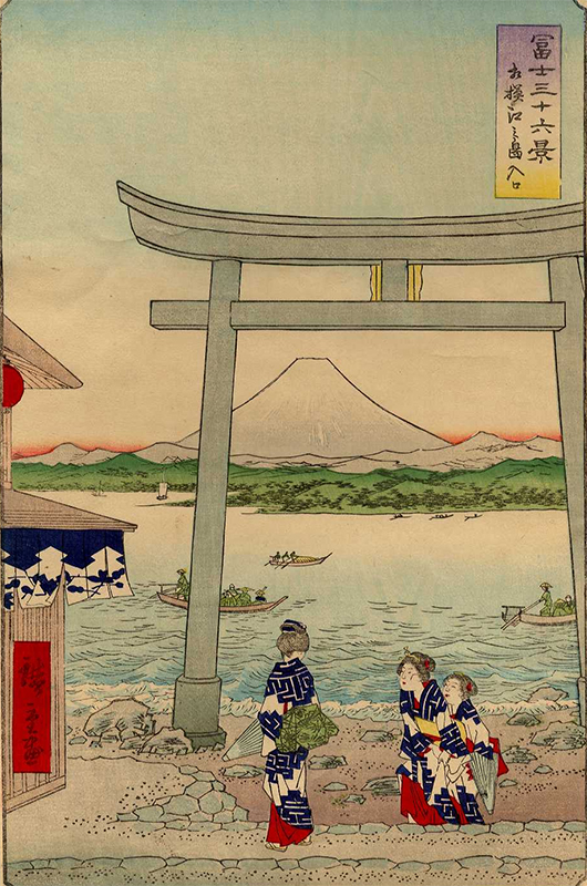 浮世絵に描かれている鳥居