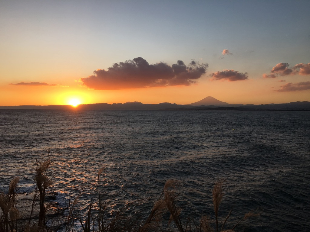 稚児ヶ淵の夕日