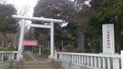 宇都母知神社 鳥居と拝殿
