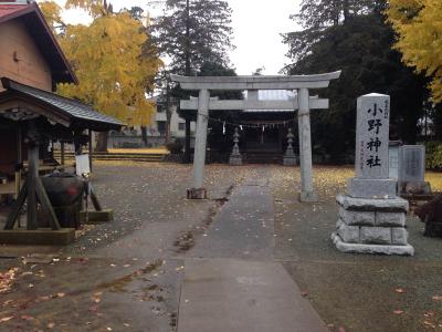 小野神社 鳥居と拝殿