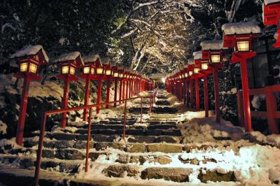 貴船神社 雪限定ライトアップ