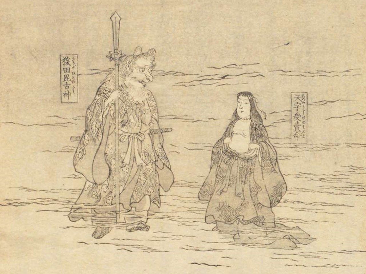 椿大神社 御祭神の猿田彦大神と天之鈿女命