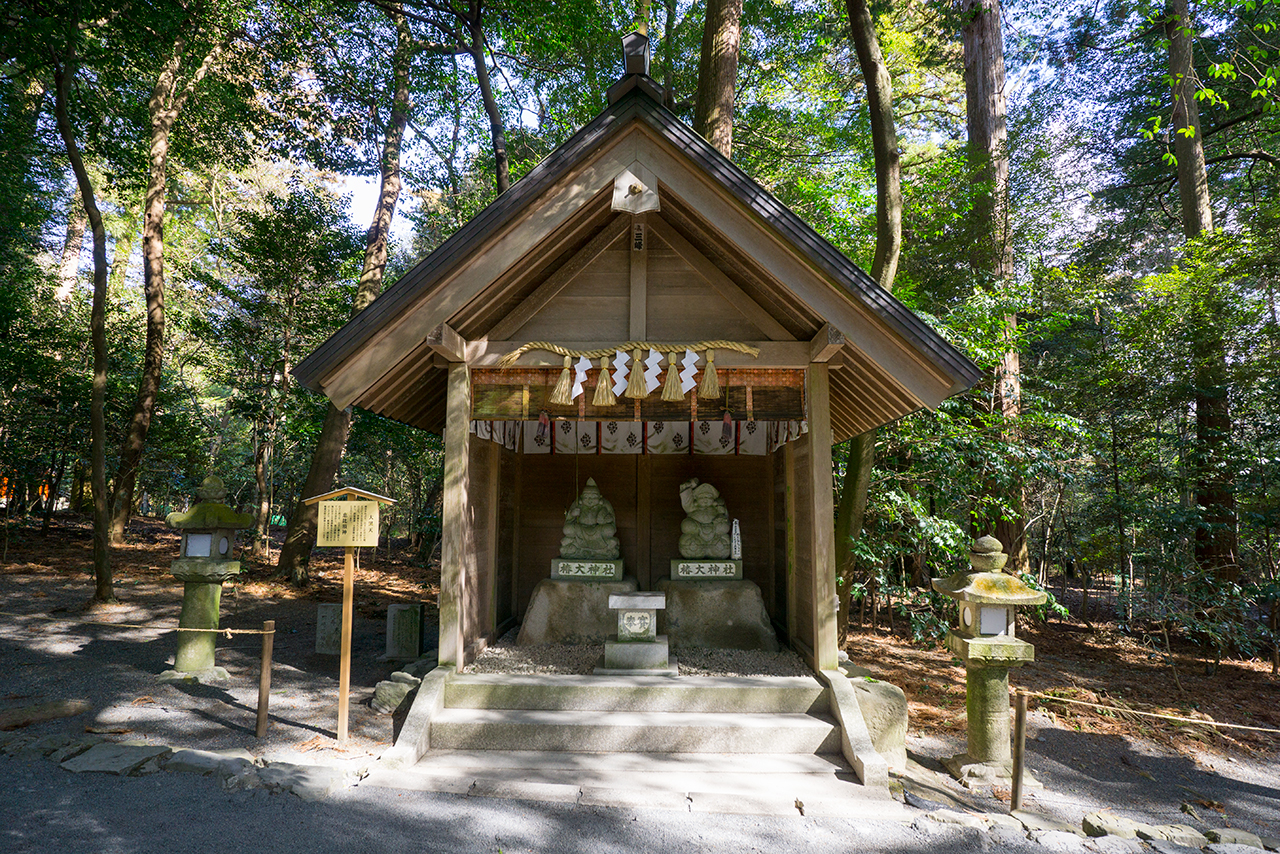 椿大神社 恵比寿像と大黒像舎