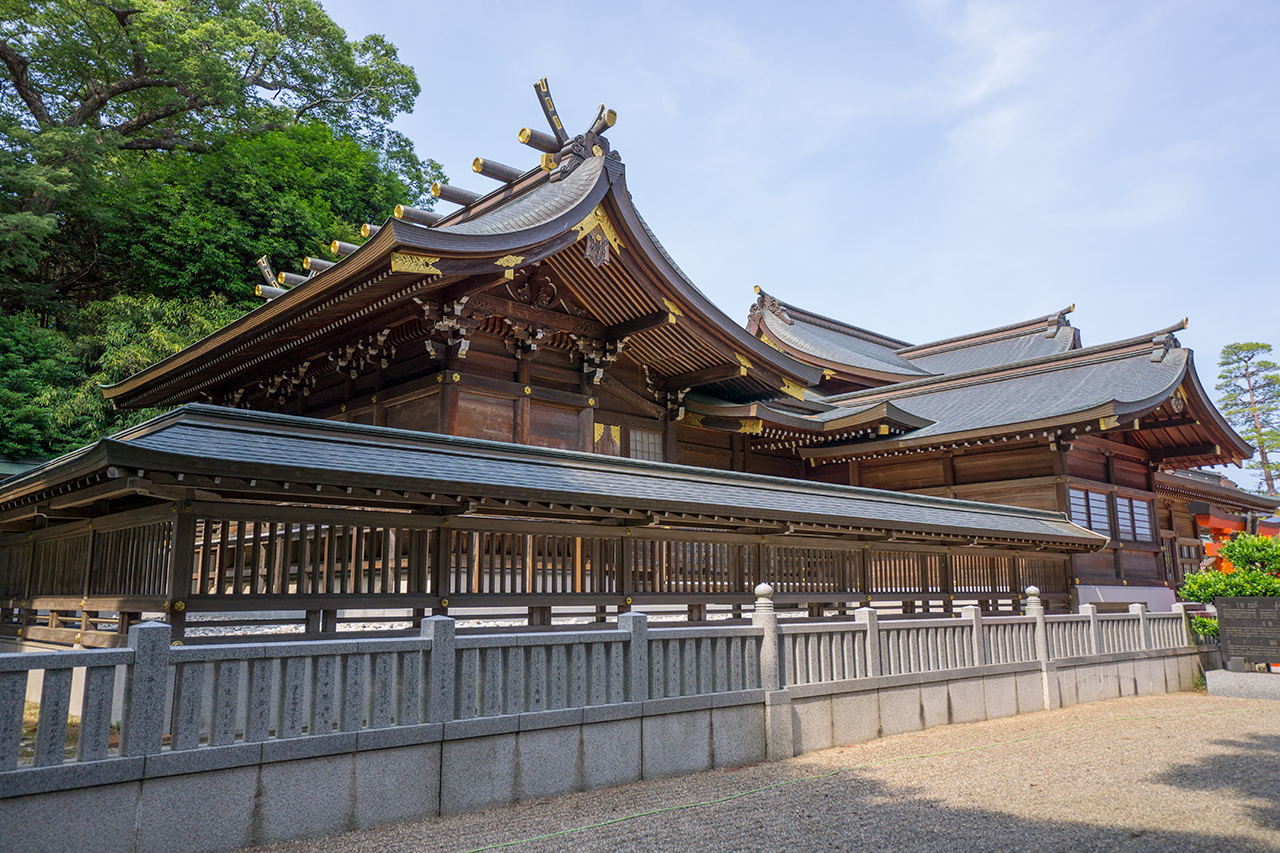 竹駒神社 本殿から見た権現造