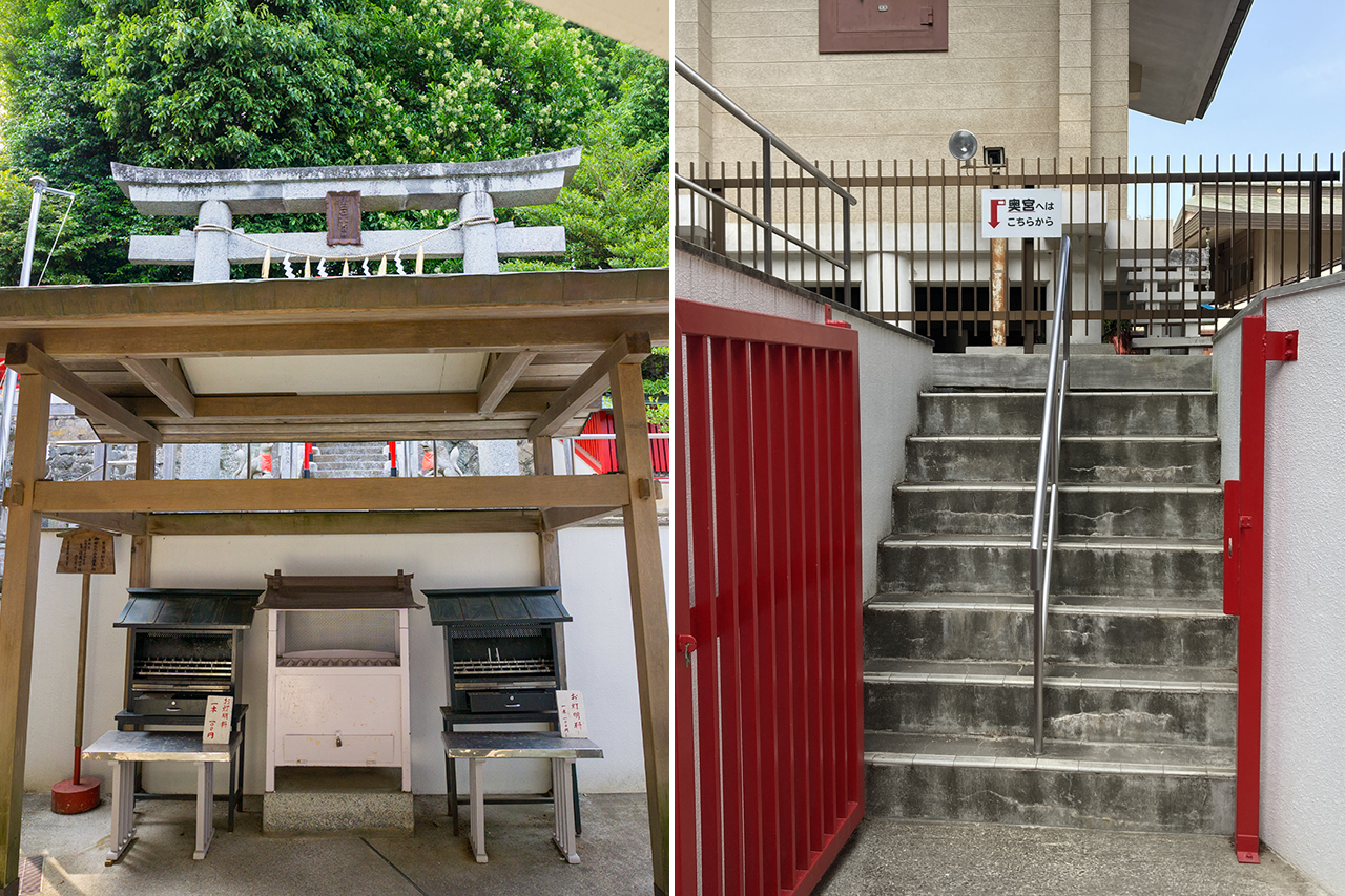 竹駒神社 奥宮と社殿までいく階段