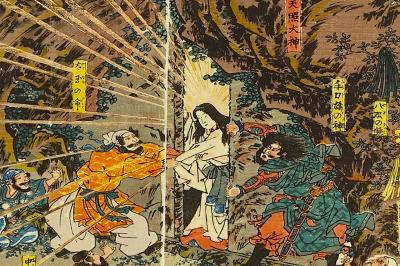 天岩戸神社 天岩戸神社 天岩戸神話の絵