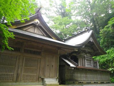 槵觸神社 拝殿と本殿
