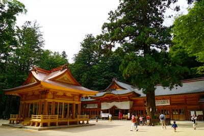 穂高神社 神楽殿と拝殿