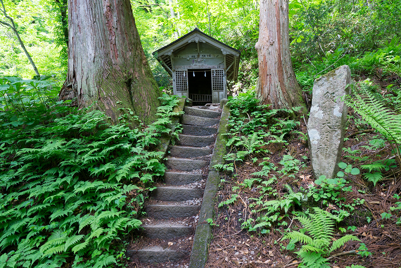 飯綱社 社殿と社号碑