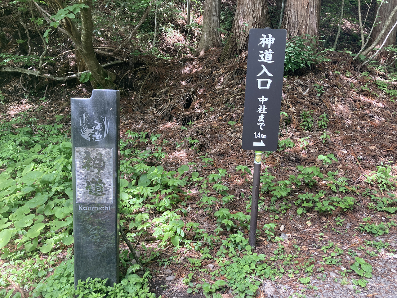 宝光社から中社までの神道入口