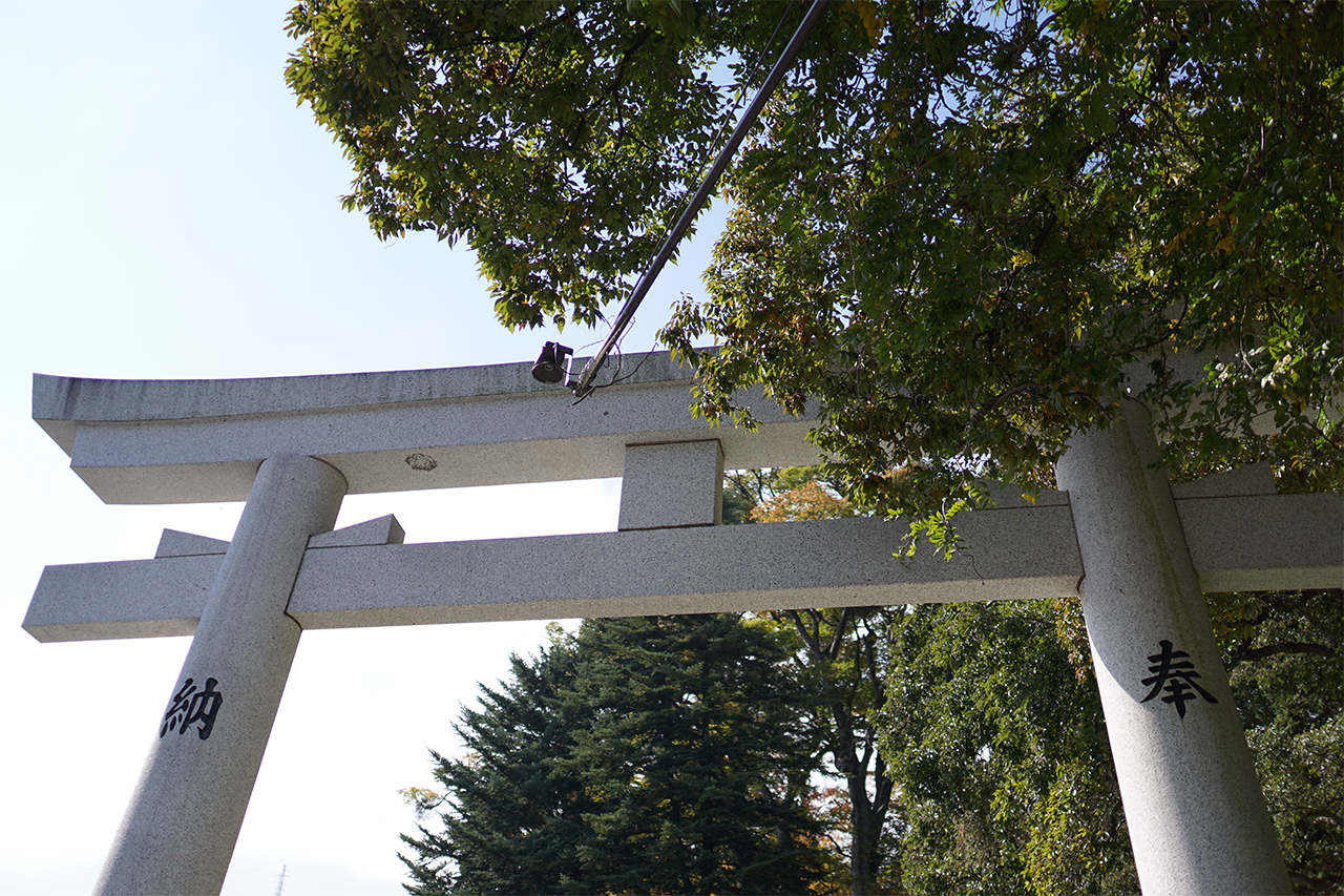 一の鳥居の扁額部分