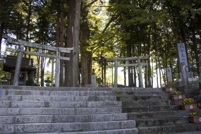 諏訪大社 下社秋宮 秋宮恵比寿社 八幡社の鳥居