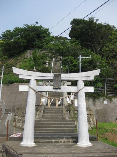 潮目天満神社 鳥居と石段