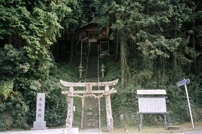月讀神社 鳥居と石段と拝殿