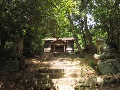 尾治針名真若比め神社 参道と拝殿