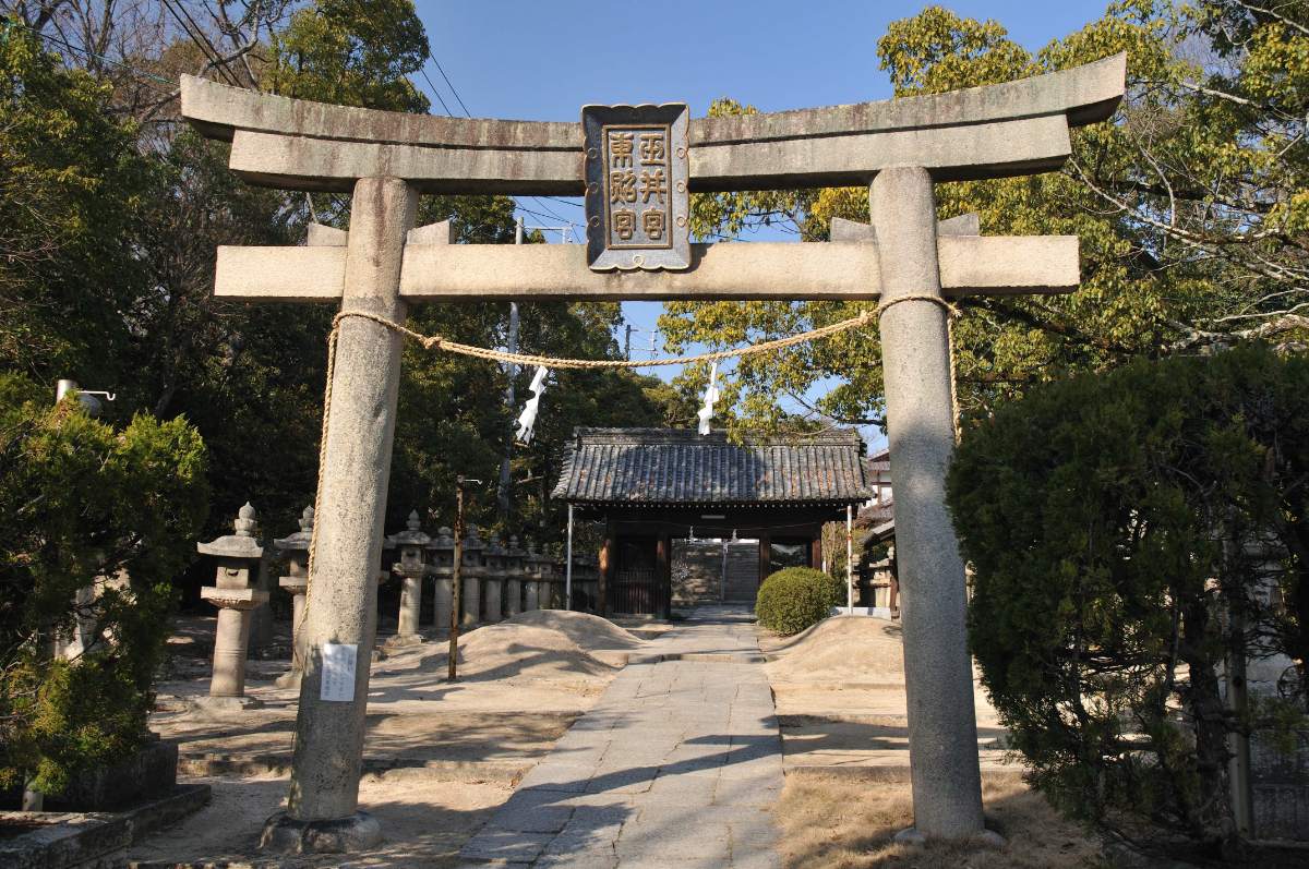 鳥居と神門