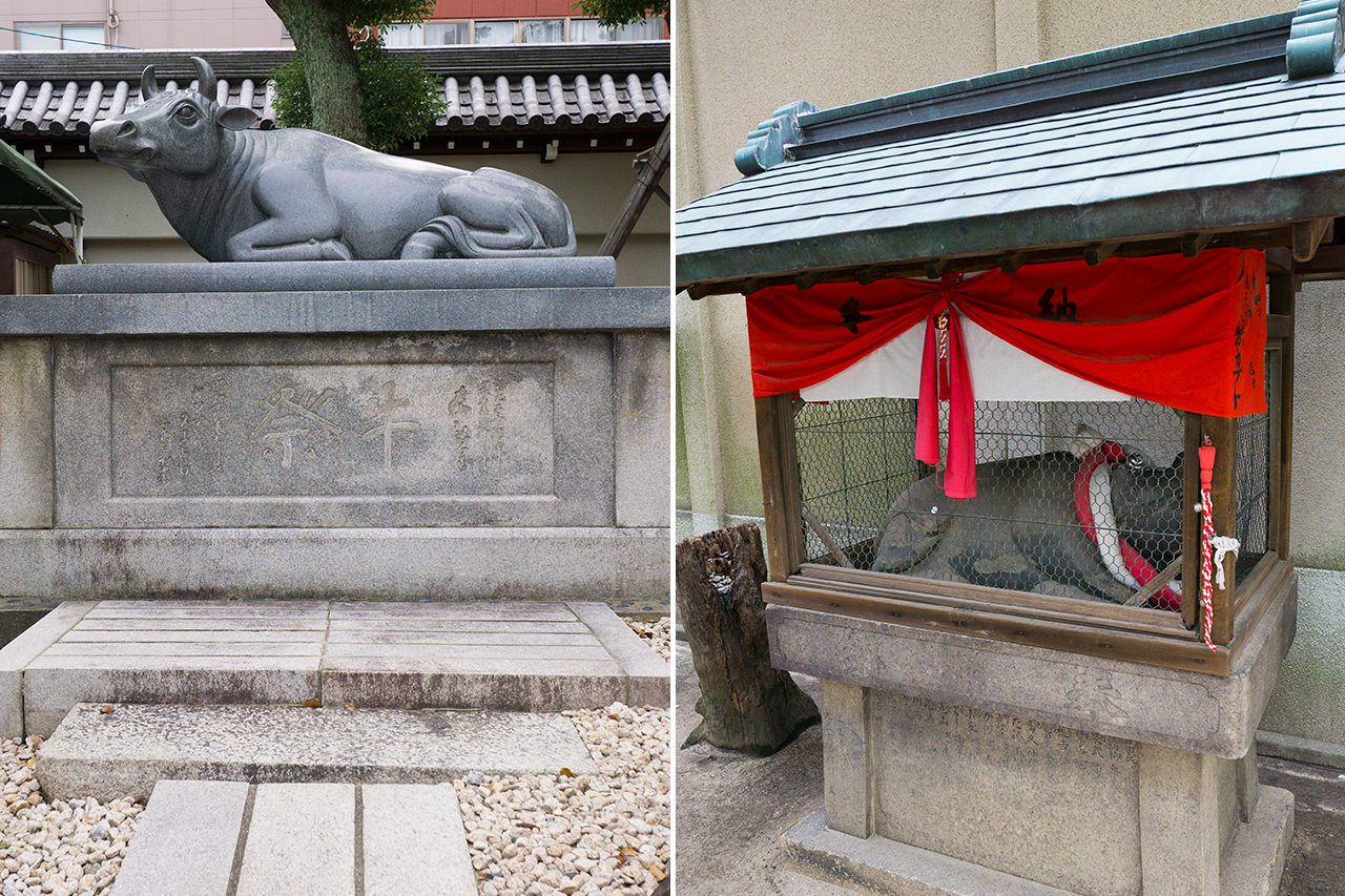 大阪天満宮 境内の御神牛