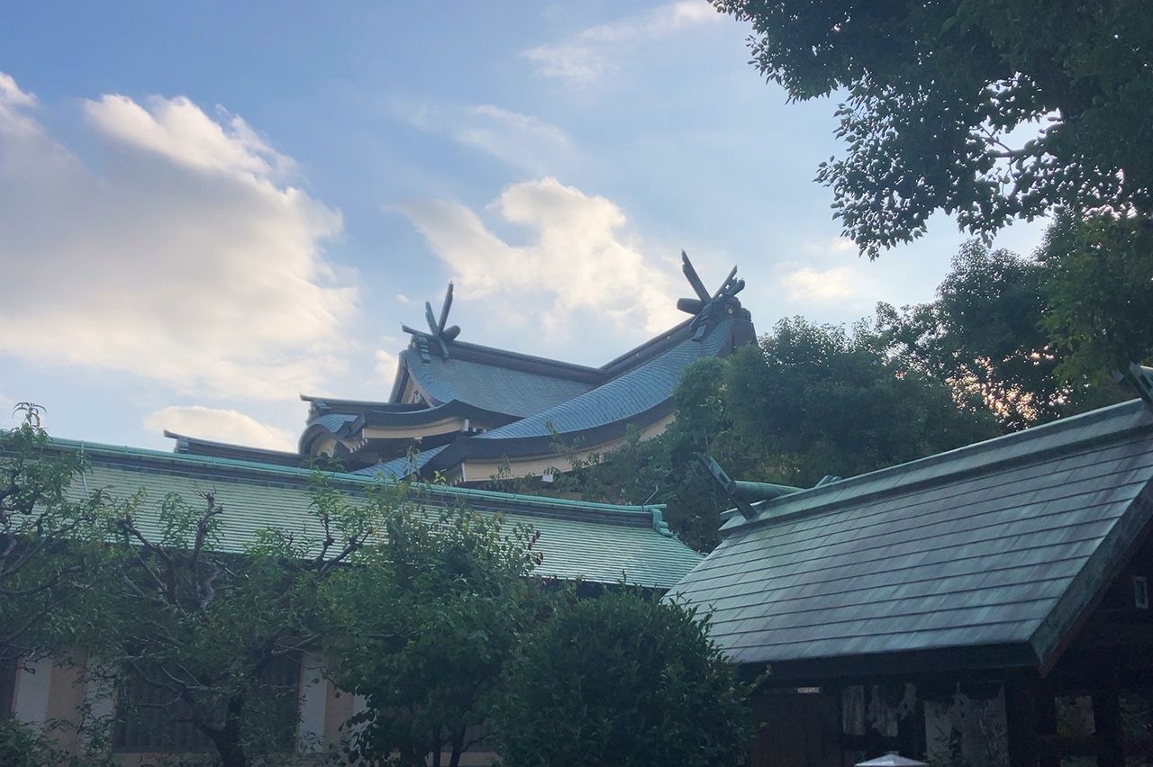 生國魂神社 拝殿から見える本殿